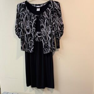 Mariage 2 piece dress Black and White Dress